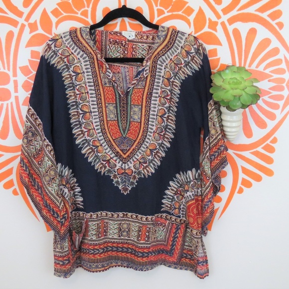 no brand Tops - Vintage 70's Hippy African Dashiki top